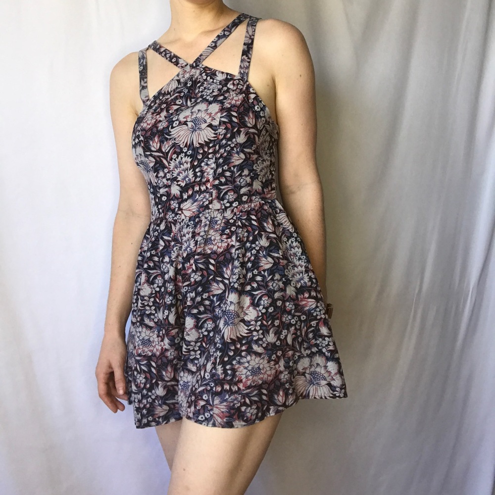 Floral print boho rhomper